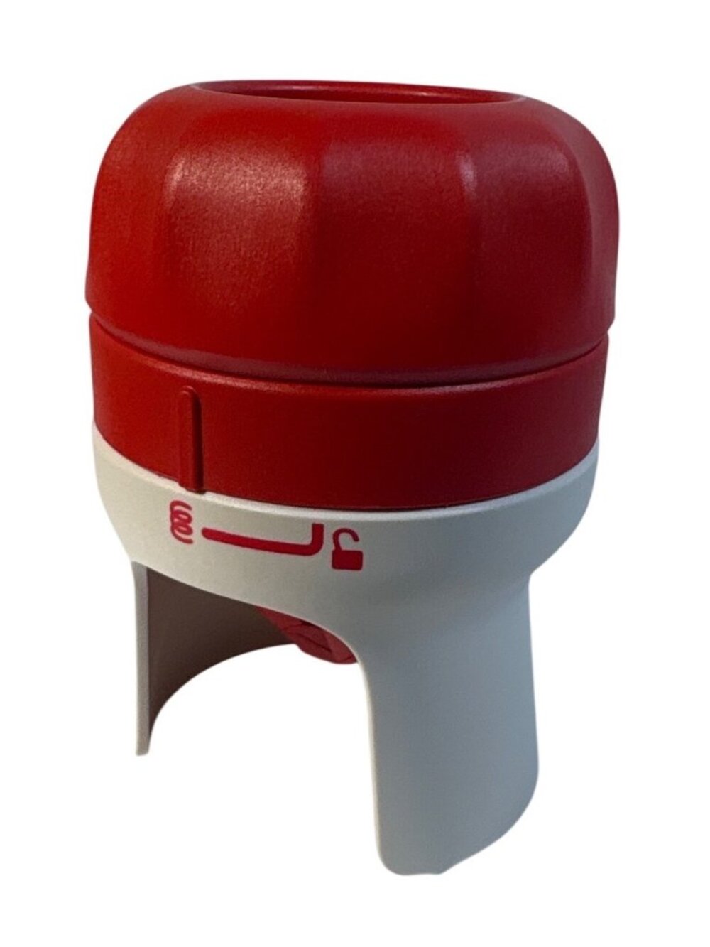 Tupperware Hand Spiralizer Red & White Plastic & Stainless Steel Blades EUC
